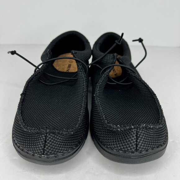 Bruno Marc Mens BLS211 Black Elastic Lace Casual Fabric Slip On Size 7.5 Loafers - Picture 3 of 9